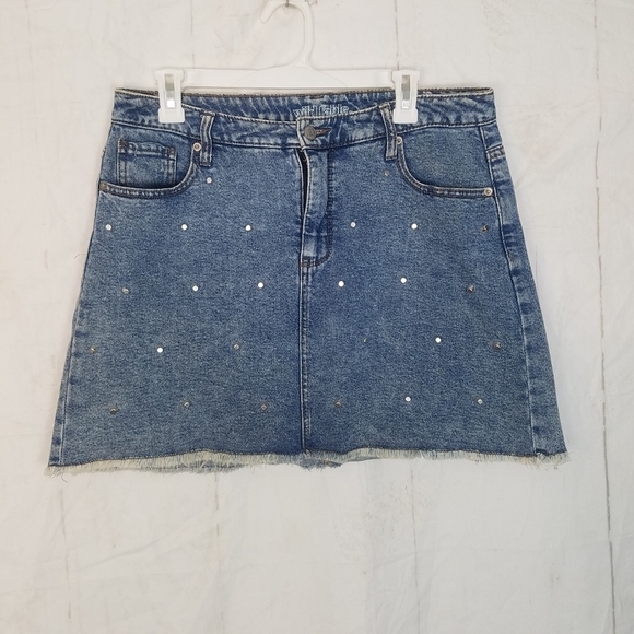 Wild Fable studded Jean denim skirt - Picture 1 of 8